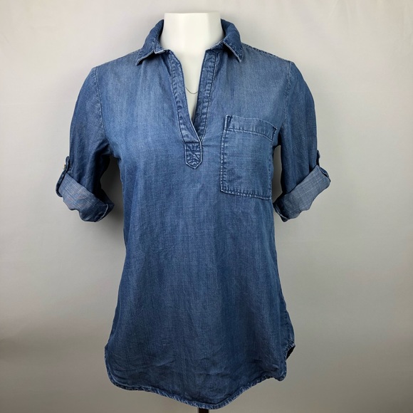 cloth & stone Tops - Cloth & Stone Women’s Chambray Popover Size XS